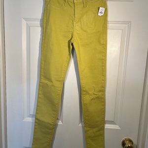 Old Navy girl's ballerina yellow jeggings, size 14